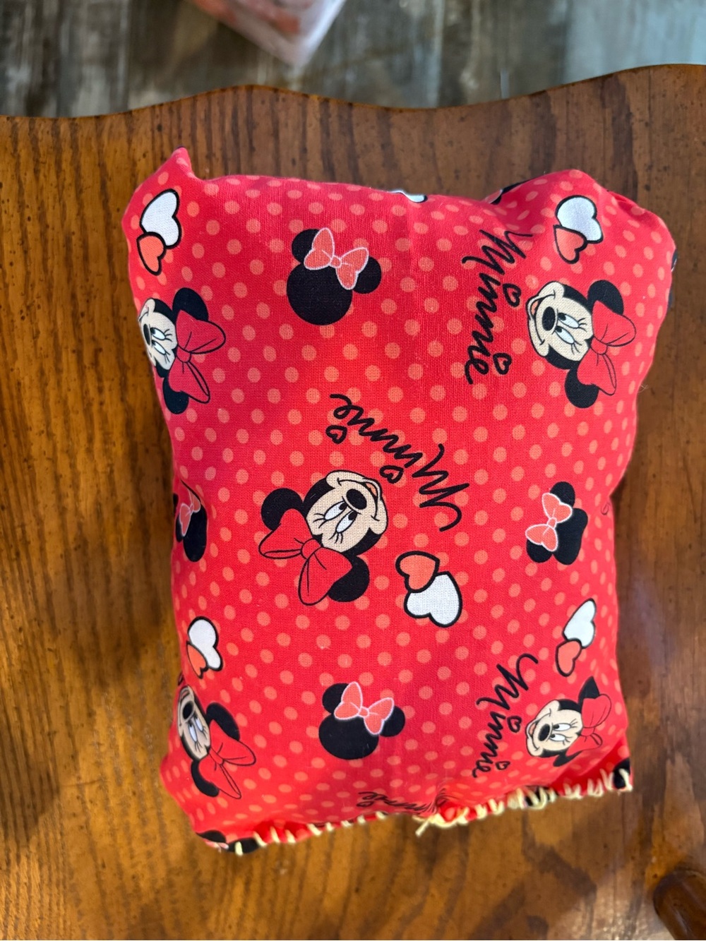 Disney Minnie Mouse Red and Black Polka Dot Travel pillow